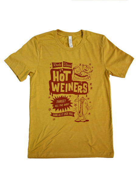 Hot Weiners T Shirt - Mustard